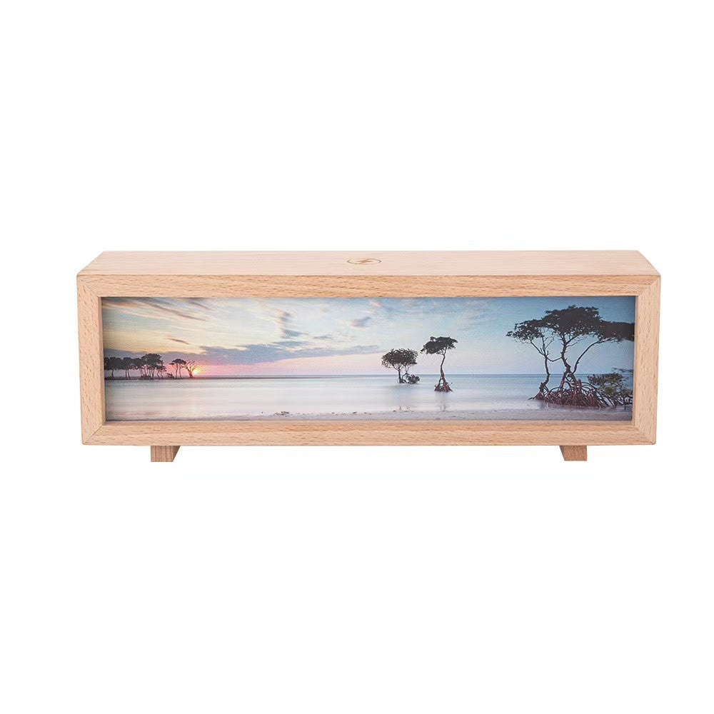 #218 Scenery Wood Lamp with Wireless Charger