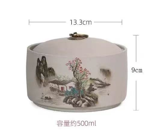 Ceramic tea jar