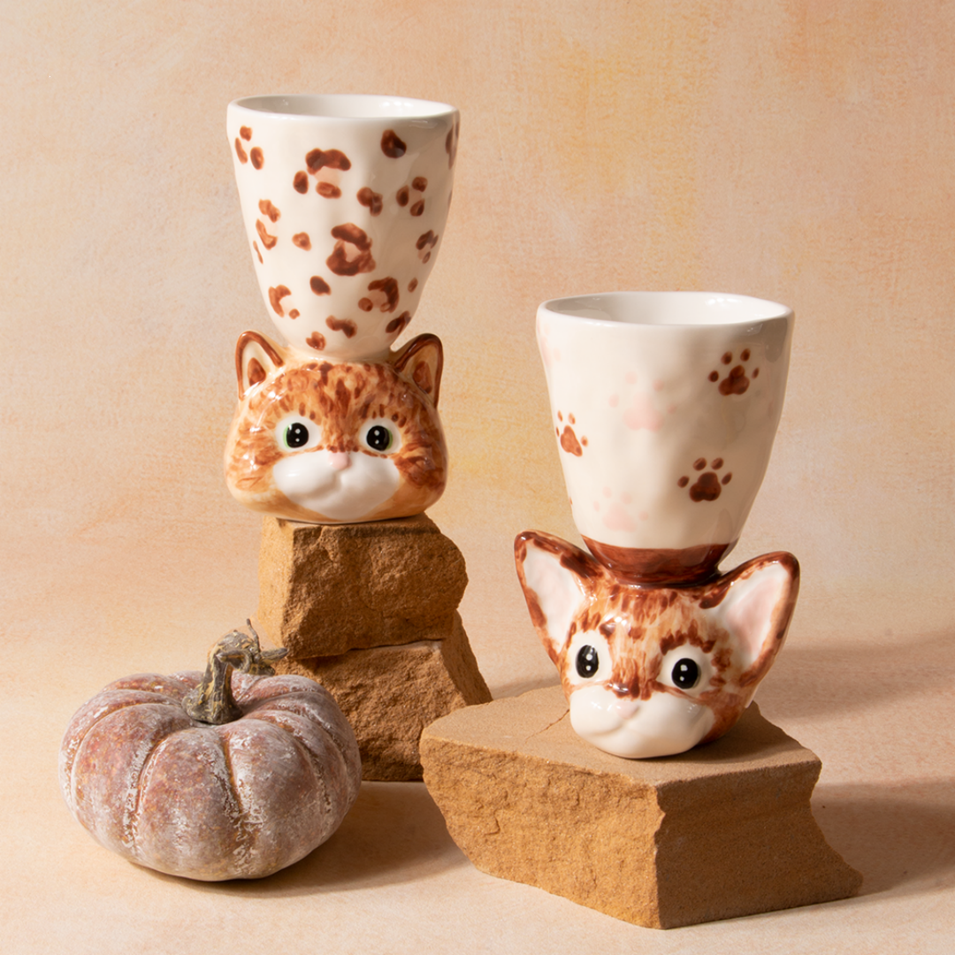 Limited Edition Handmade Cute Dog Ceramic Cup