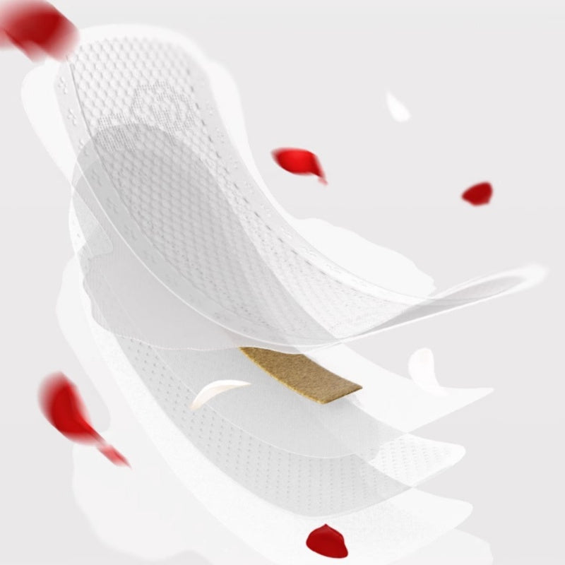 Luxurious Medical Grade White And Red Camellia Sanitary Pads