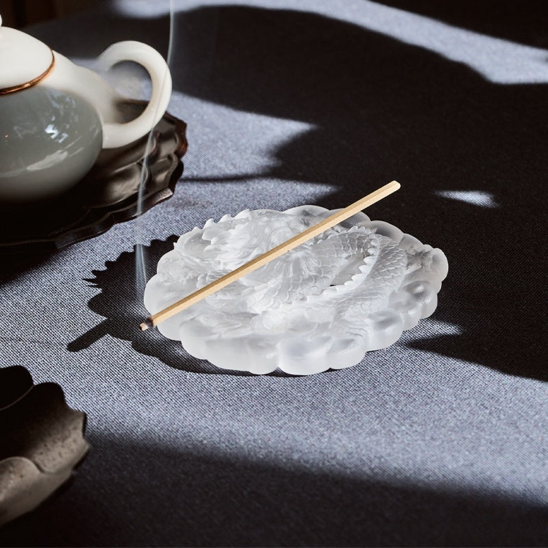 Elegance And Cultural Significance Chenlong Embossed Glass Paper Incense Holder Ornament