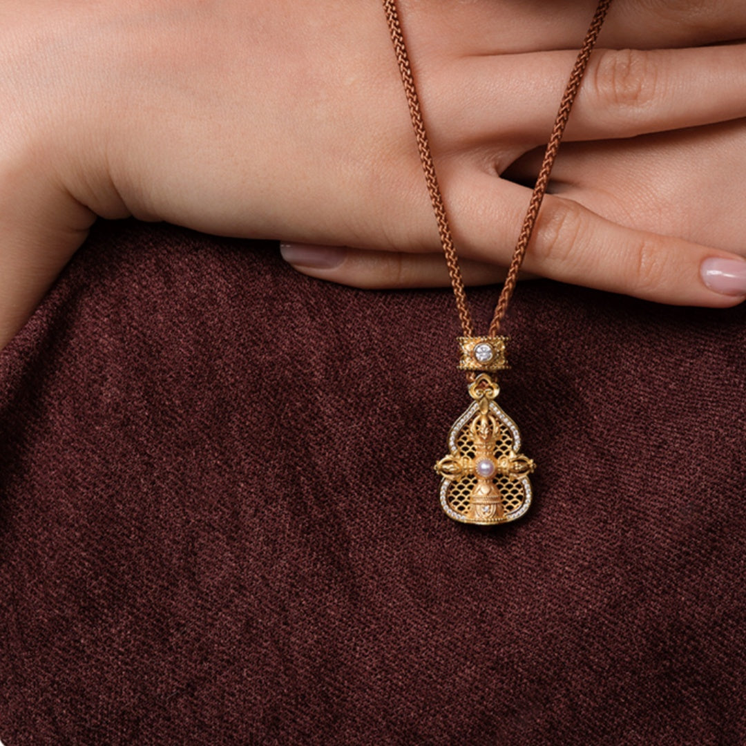As You Wish Heavy Craftsmanship Retro Design Premium New Chinese Style Gourd Sterling Silver Pendant Necklace