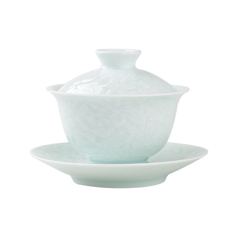 Exquisite Flower Lidded Tea Gaiwan