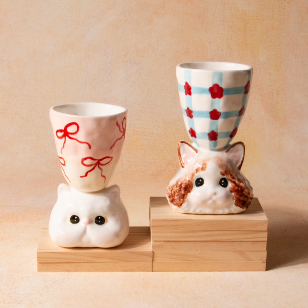 Limited Edition Handmade Cute Dog Ceramic Cup