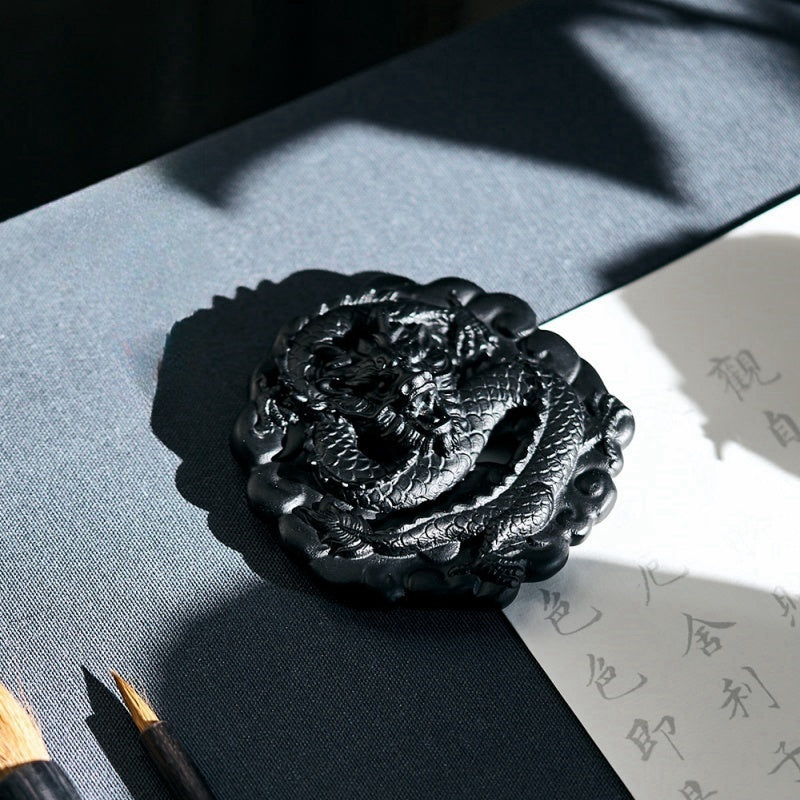 Elegance And Cultural Significance Chenlong Embossed Glass Paper Incense Holder Ornament