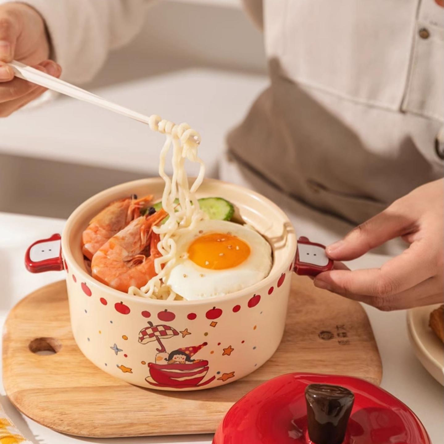 Apple Covered Instant Noodle Bowl