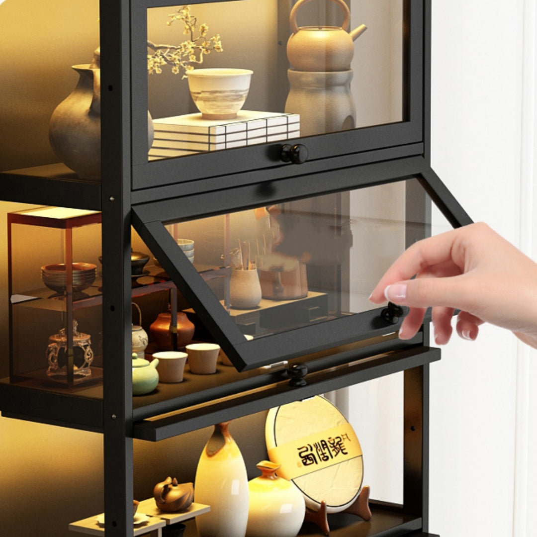 Premium Tea Display Cabinet with LED Lighting
