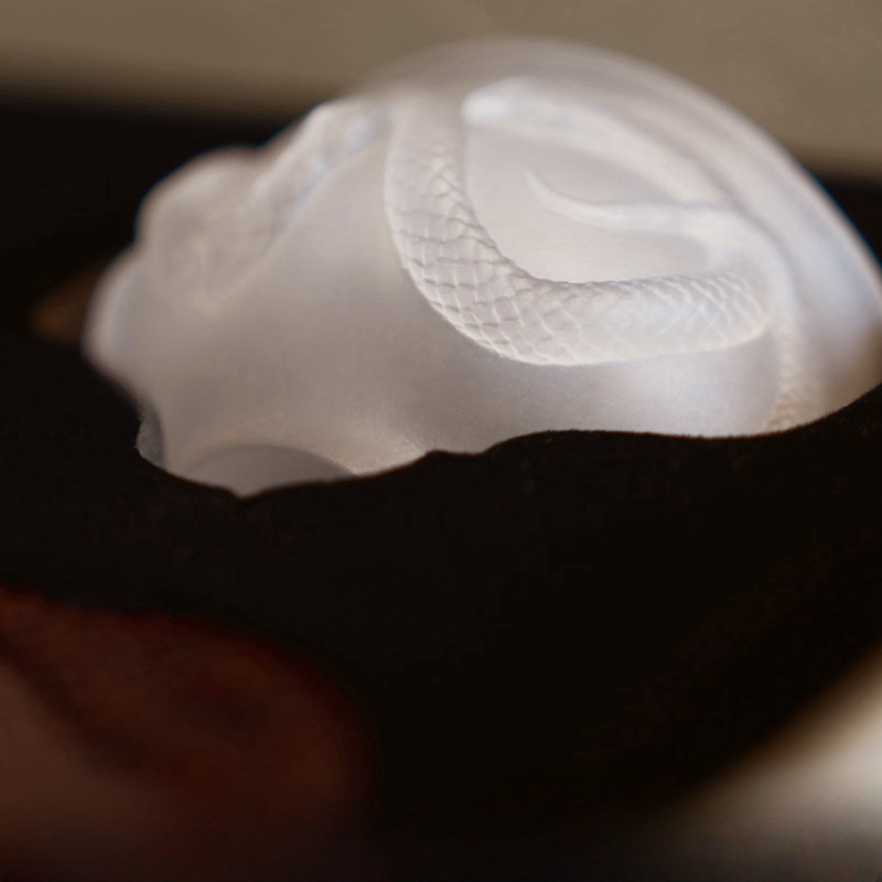 Chinese Zodiac Series: Year Of The Snake Limited Edition Snake Patterned Liuli Tea Set Gift Box