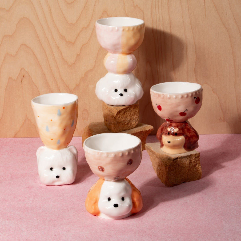 Limited Edition Handmade Cute Dog Ceramic Cup