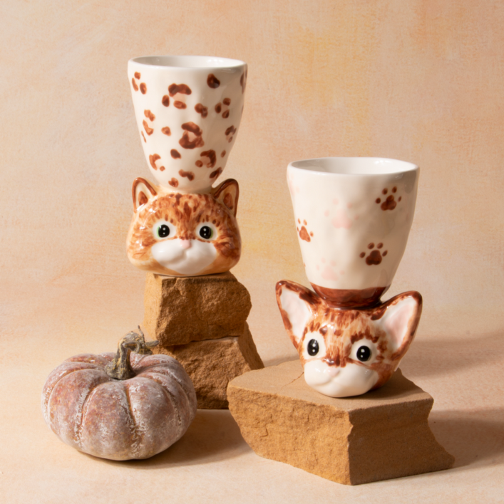 Limited Edition Handmade Cute Dog Ceramic Cup