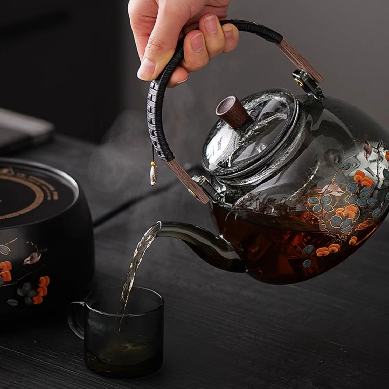 Everything Goes Well Glass Teapot with Electric Ceramic Stove Set