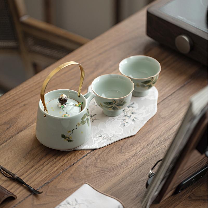 Hand-Painted Chinese Teapot Set