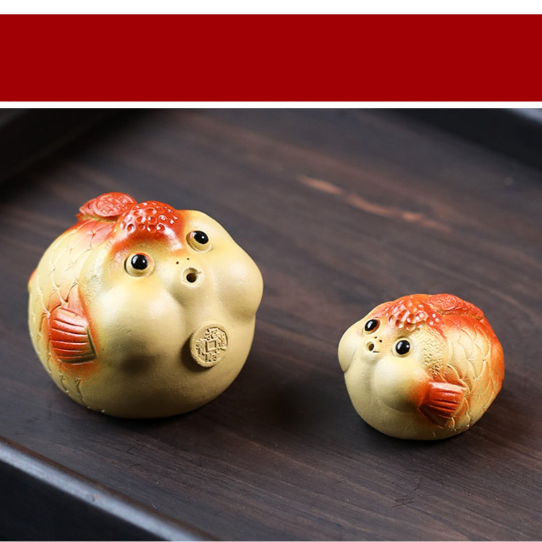 Yixing Zisha Tea Pet Fish Sculpture