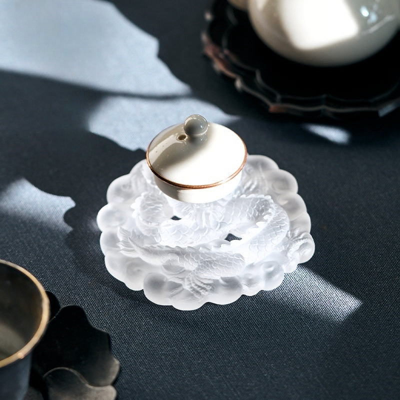 Elegance And Cultural Significance Chenlong Embossed Glass Paper Incense Holder Ornament