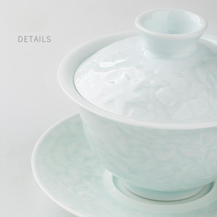 Exquisite Flower Lidded Tea Gaiwan
