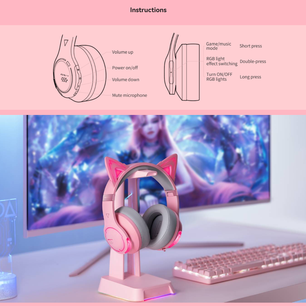 #064 Low Latency Bluetooth Gaming Headset