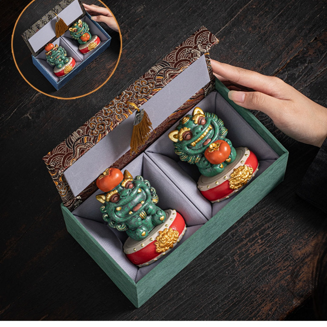 "Double Happiness"Premium Auspicious Desktop Sculpture