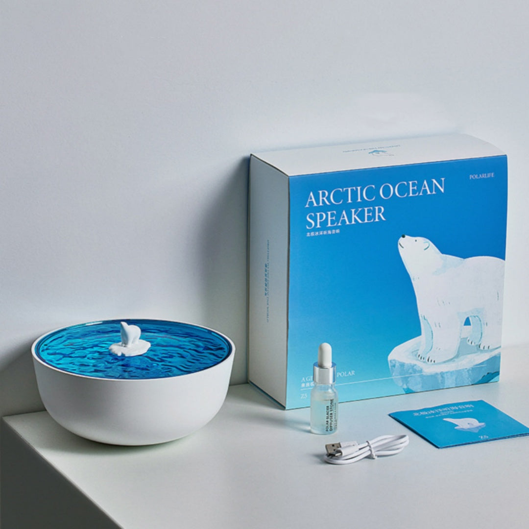 Polar Glacier Bluetooth Speaker Mini Wireless Speaker with High-Quality Sound Night Light