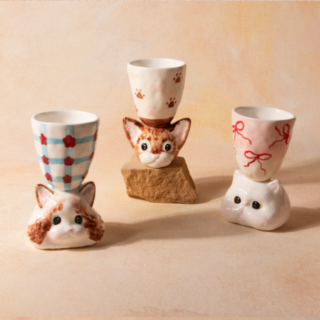 Limited Edition Handmade Cute Dog Ceramic Cup