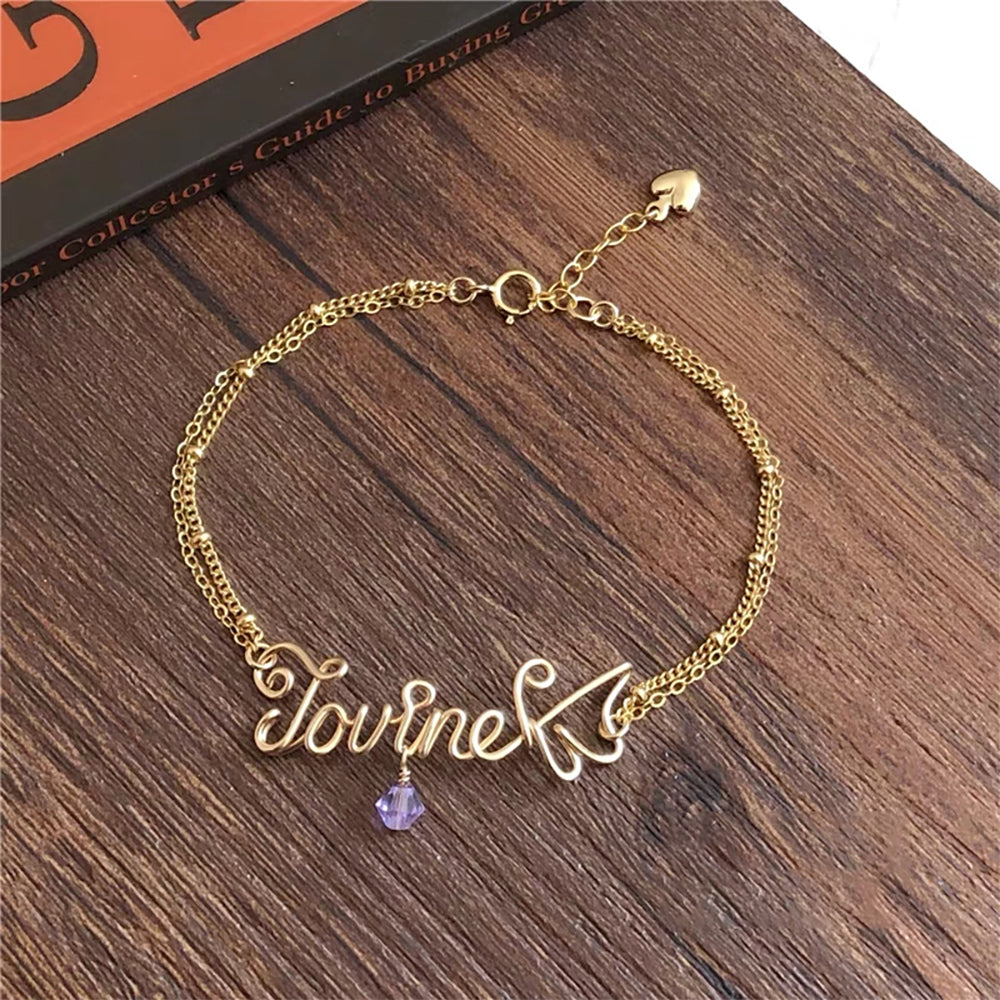 #171 Custom Wire Wrapped Name Bracelet