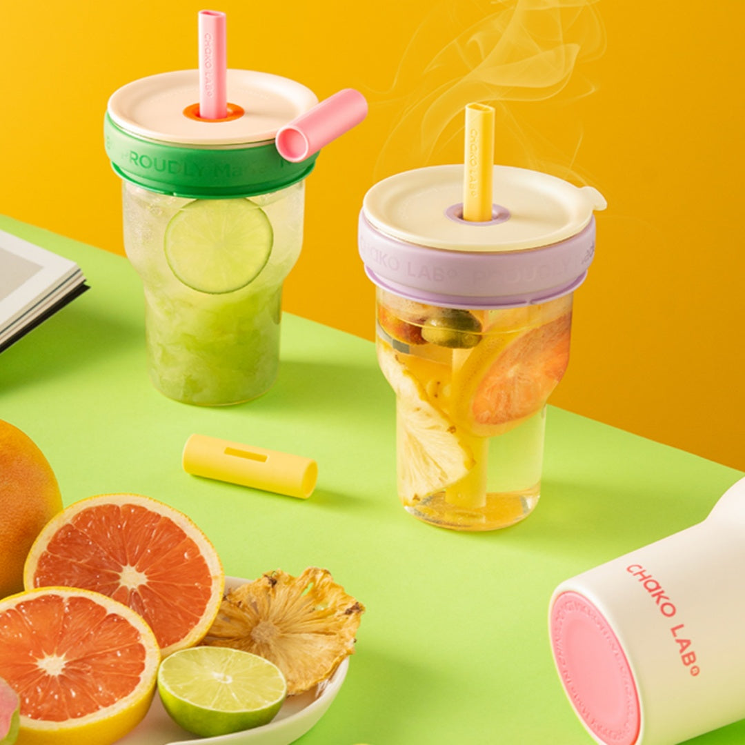 2 in 1 Dual-Enjoy Glass/316 Stainless Steel Tumbler – 570ml/600ml Insulated Coffee/Tea Cup