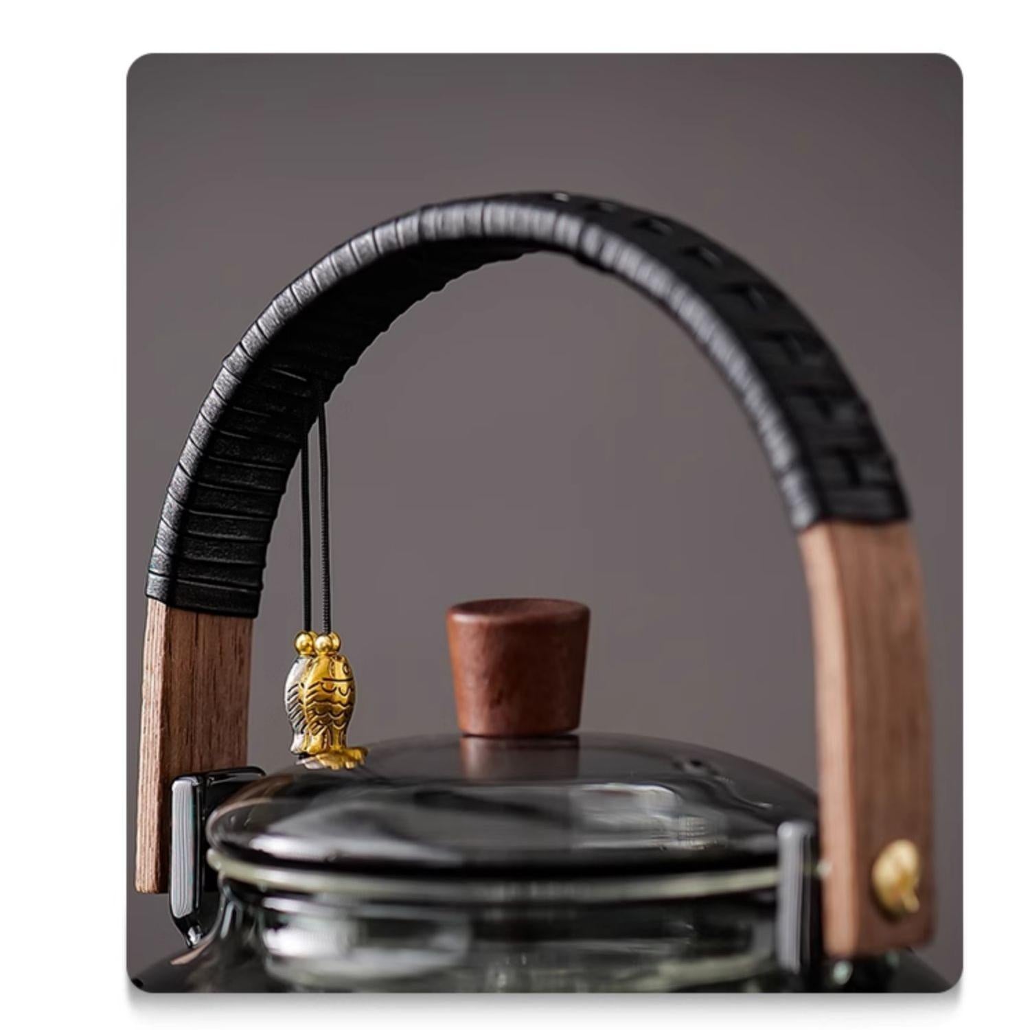 Everything Goes Well Glass Teapot with Electric Ceramic Stove Set