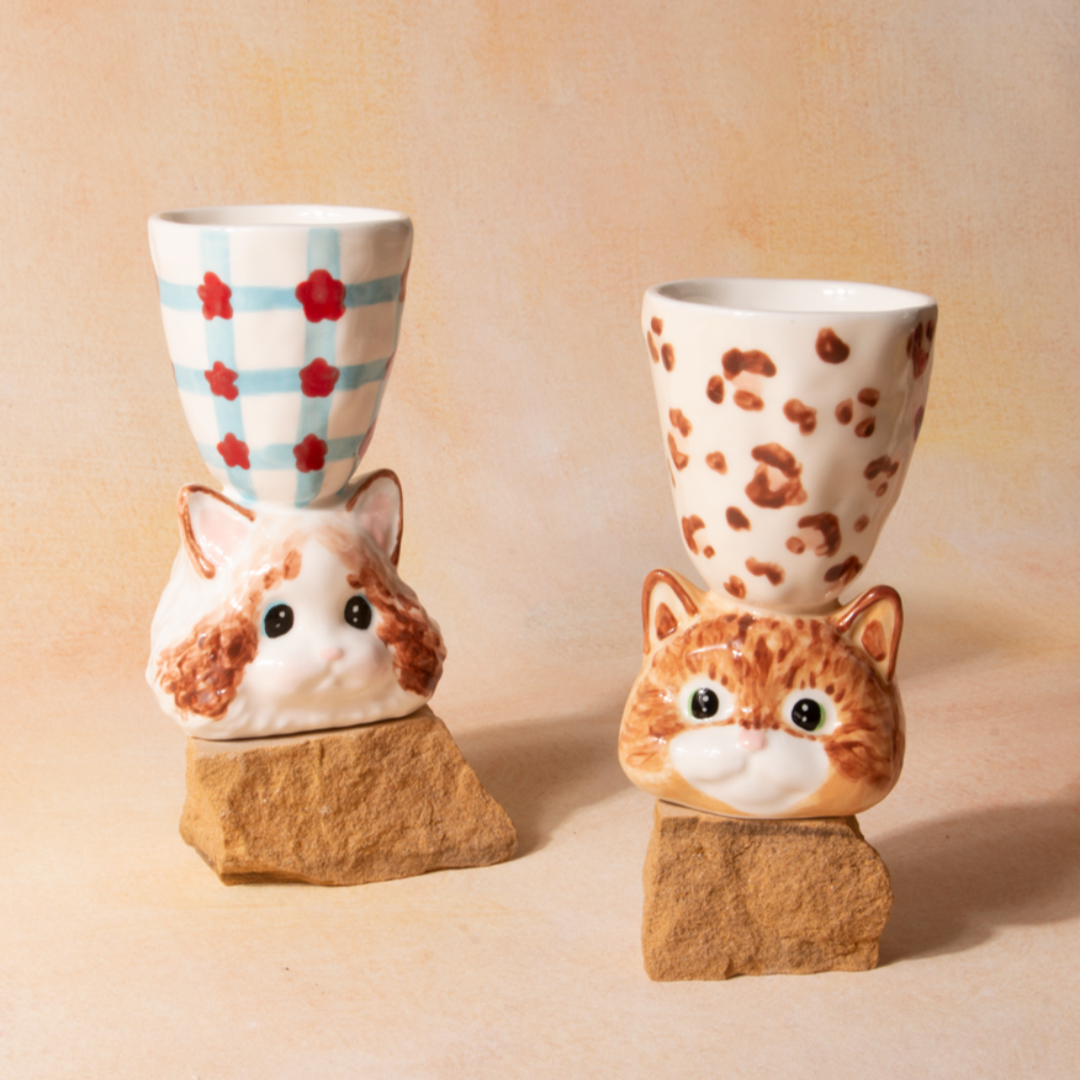 Limited Edition Handmade Cute Dog Ceramic Cup