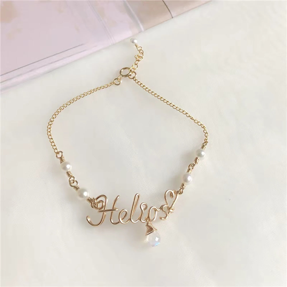 #171 Custom Wire Wrapped Name Bracelet