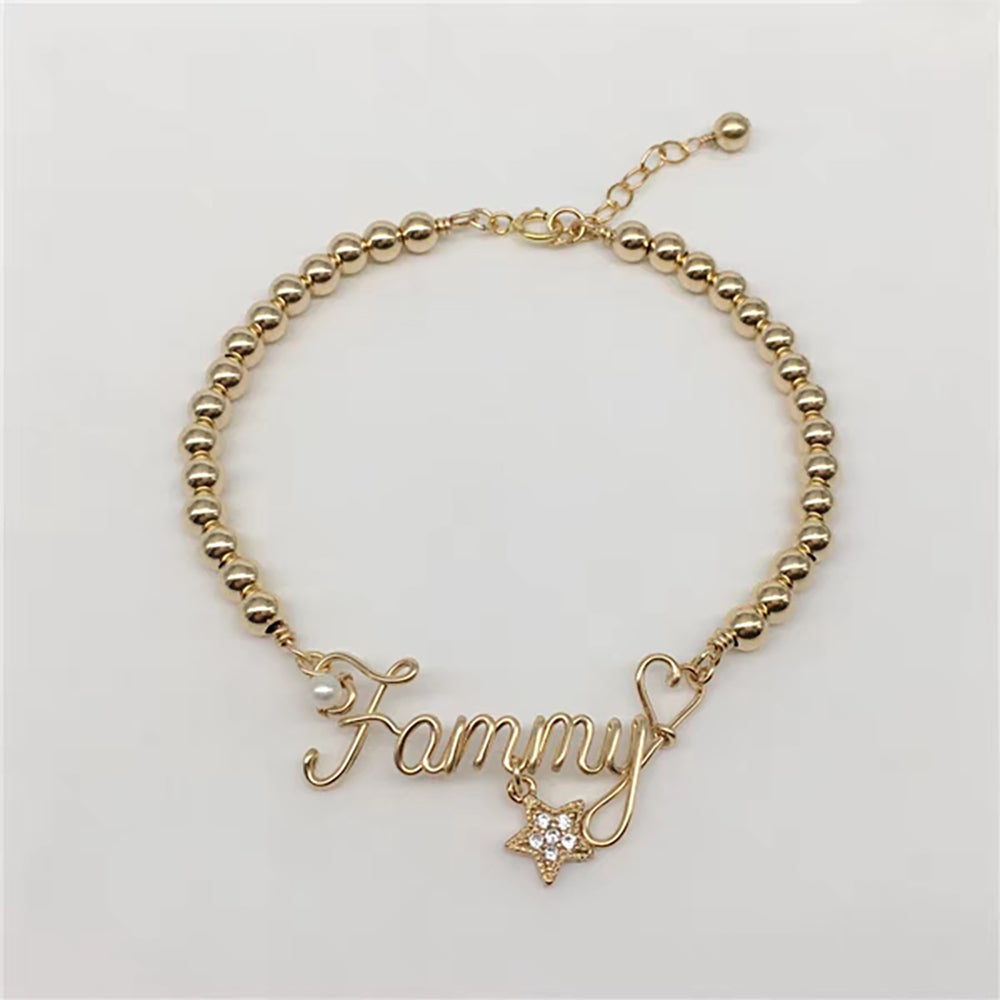 #171 Custom Wire Wrapped Name Bracelet