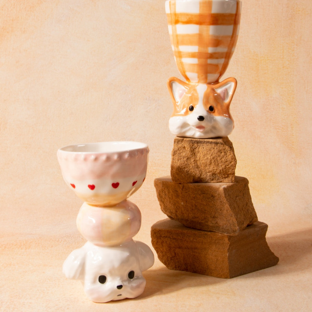 Limited Edition Handmade Cute Dog Ceramic Cup