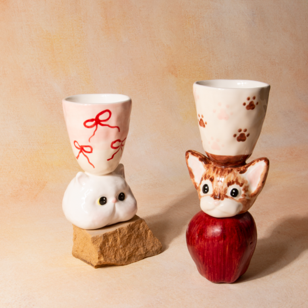 Limited Edition Handmade Cute Dog Ceramic Cup