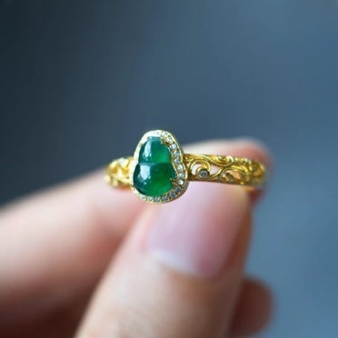 Natural Jadeite High-Ice Pure Ring