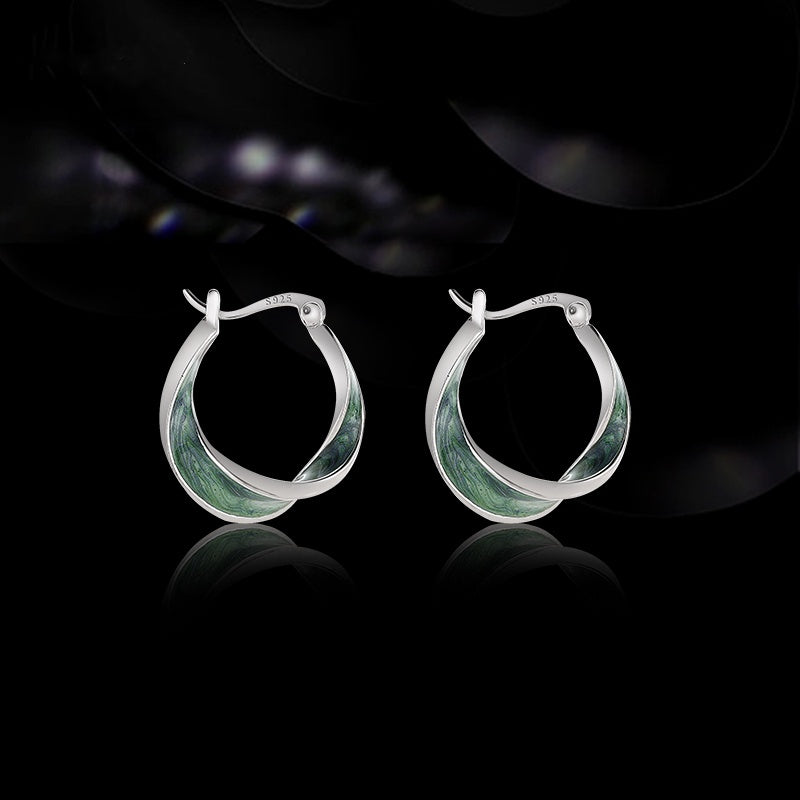 French Eternal Light Luxury Earrings - Minimalist and Chic Mobius Loop Design