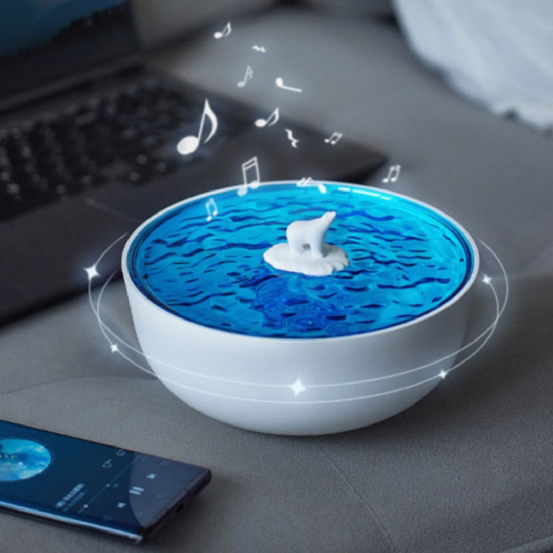 Polar Glacier Bluetooth Speaker Mini Wireless Speaker with High-Quality Sound Night Light