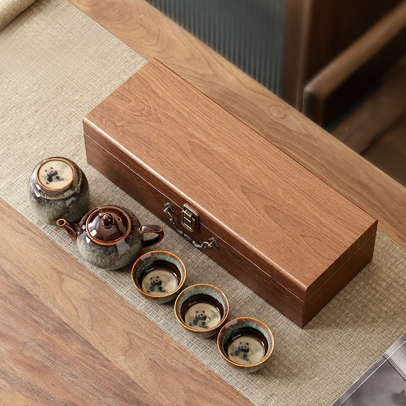 The Charming and Culturally Rich Collection Panda Ceramic Tea Set