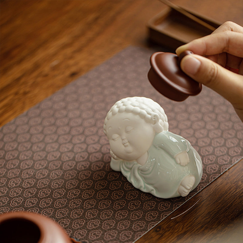 Porcelain Tea Pet Monk Figurine