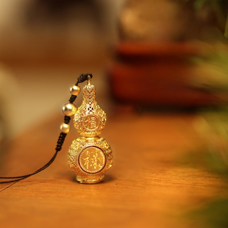 Lucky Gourd Metal Phone Charm Elegant and Stylish Accessory