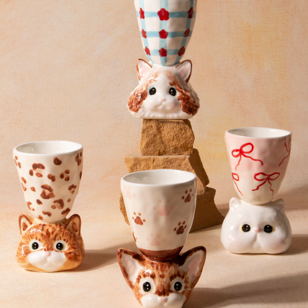 Limited Edition Handmade Cute Dog Ceramic Cup