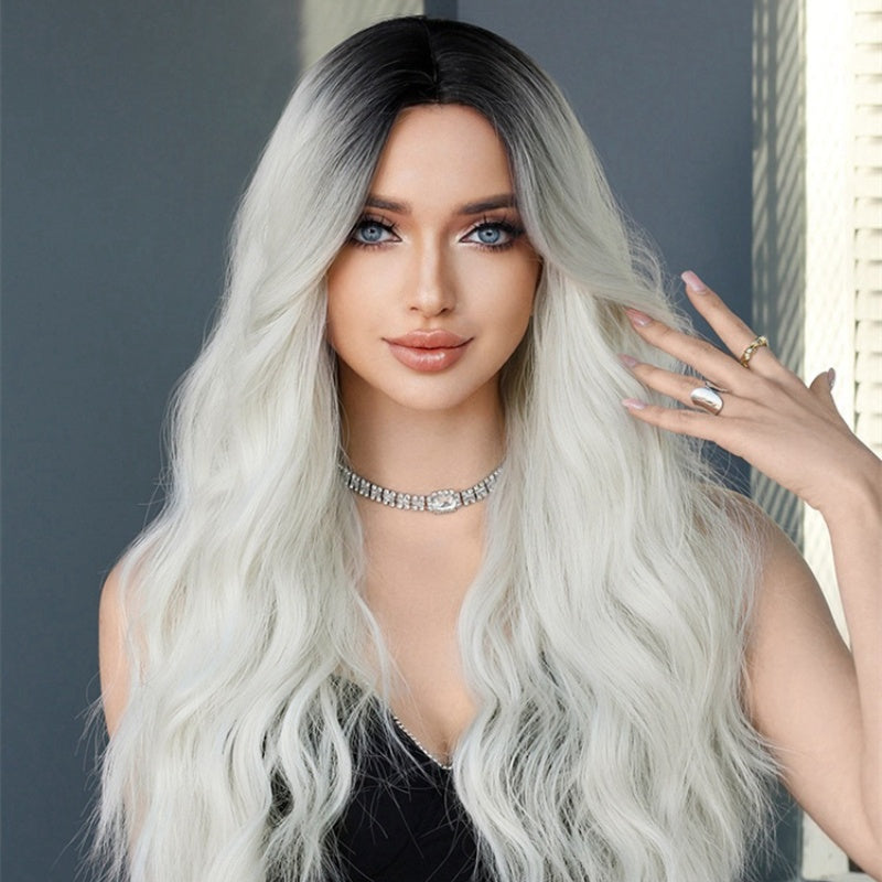Stunning Silver White Long Wig