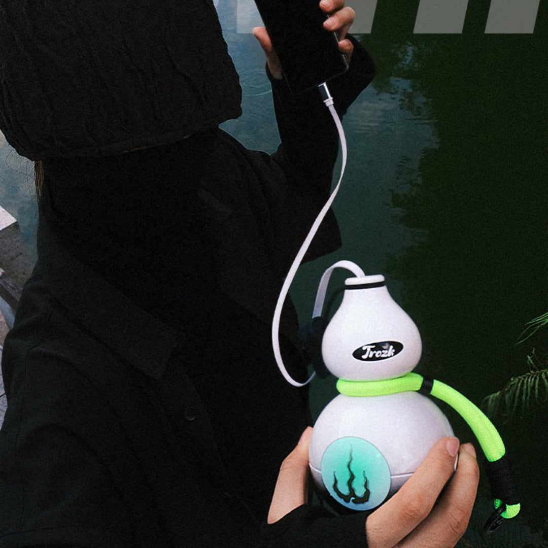 Gourd Power Bank 10000mAH - Black Myth: Wukong Inspired, Built-in Cable, Fast Charging, Ultra-Thin & Portable