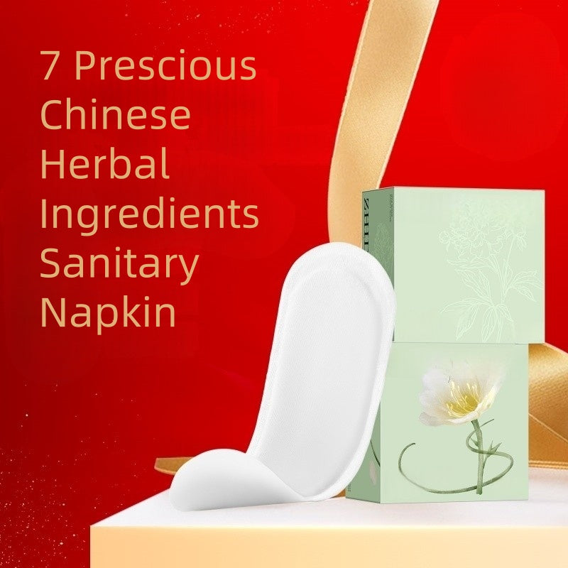 Natural And Gentle 7 Precious Herbal Chinese Medicine Cotton Breathable Intimate Care Antibacterial Panty Liners