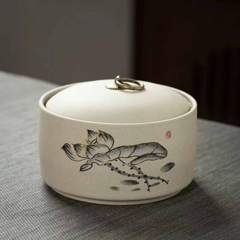 Ceramic tea jar
