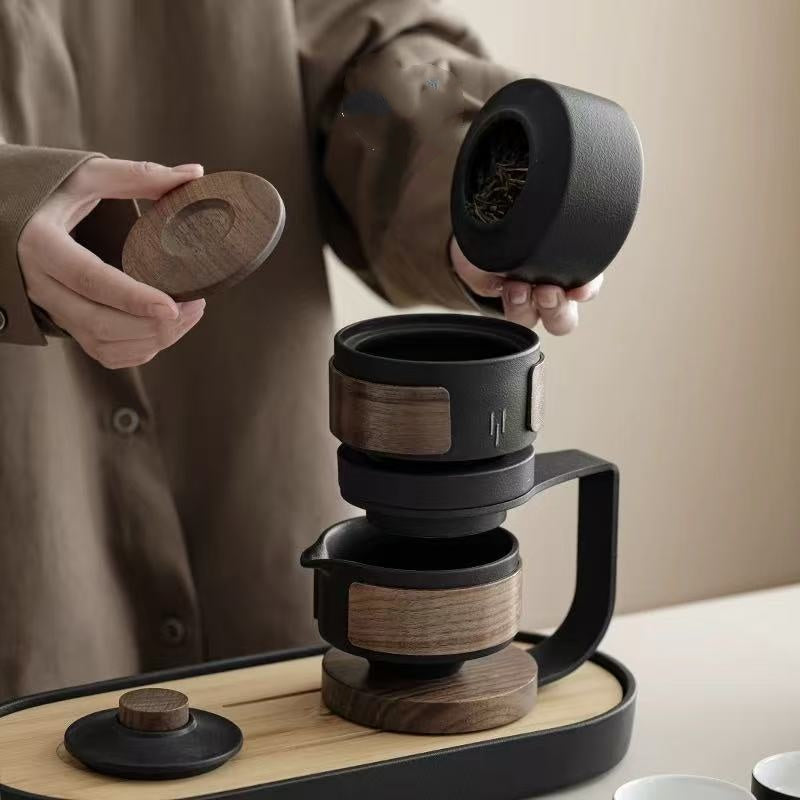Automatic Rotating Tea Set