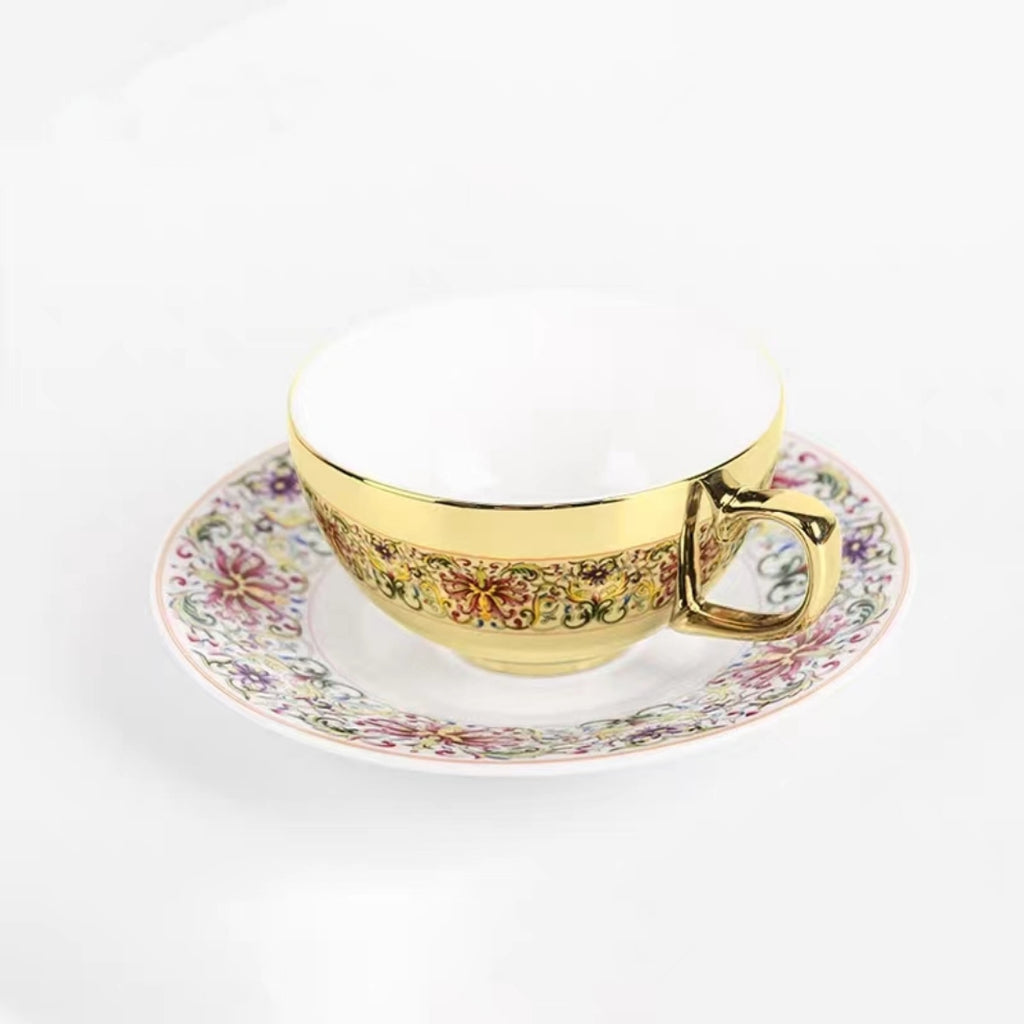 #158 Porcelain Tea Cup & Saucer Set Vintage Coffee Cup