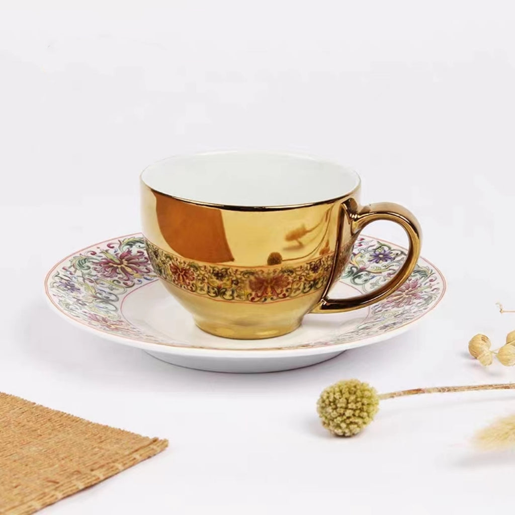 #158 Porcelain Tea Cup & Saucer Set Vintage Coffee Cup