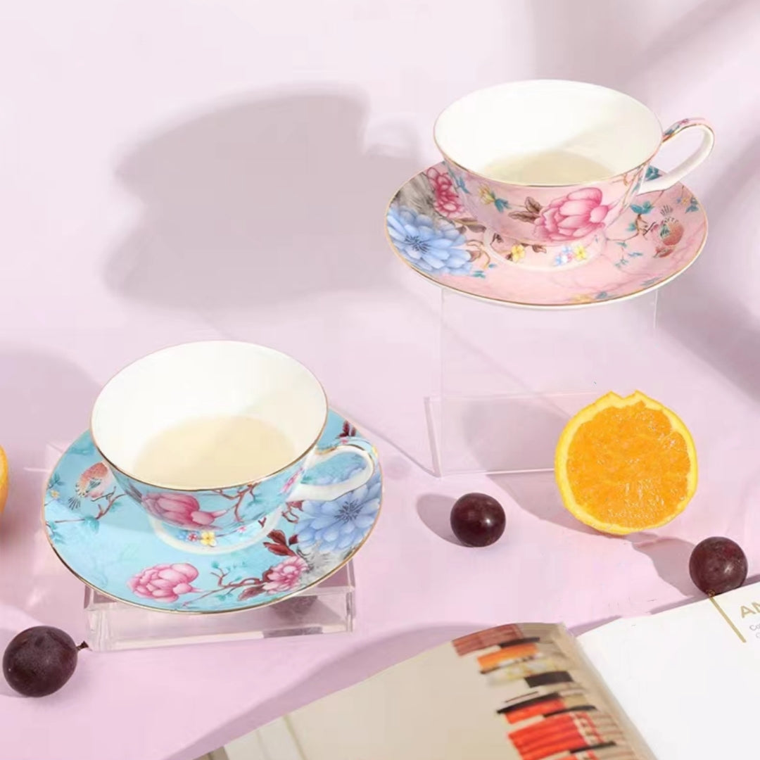 #151 Beau Rose Bone China Tea Cup and Saucer