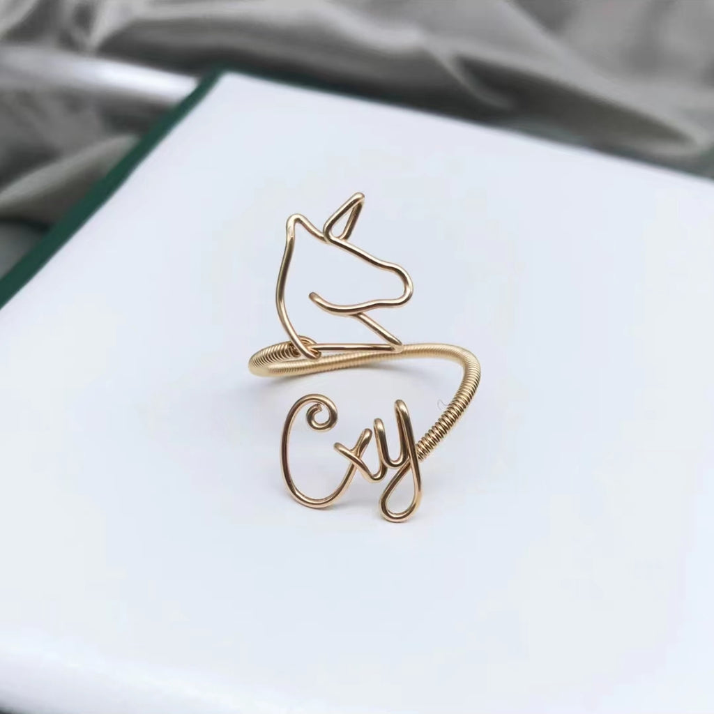 #174 Custom Wire Wrapped Name Ring