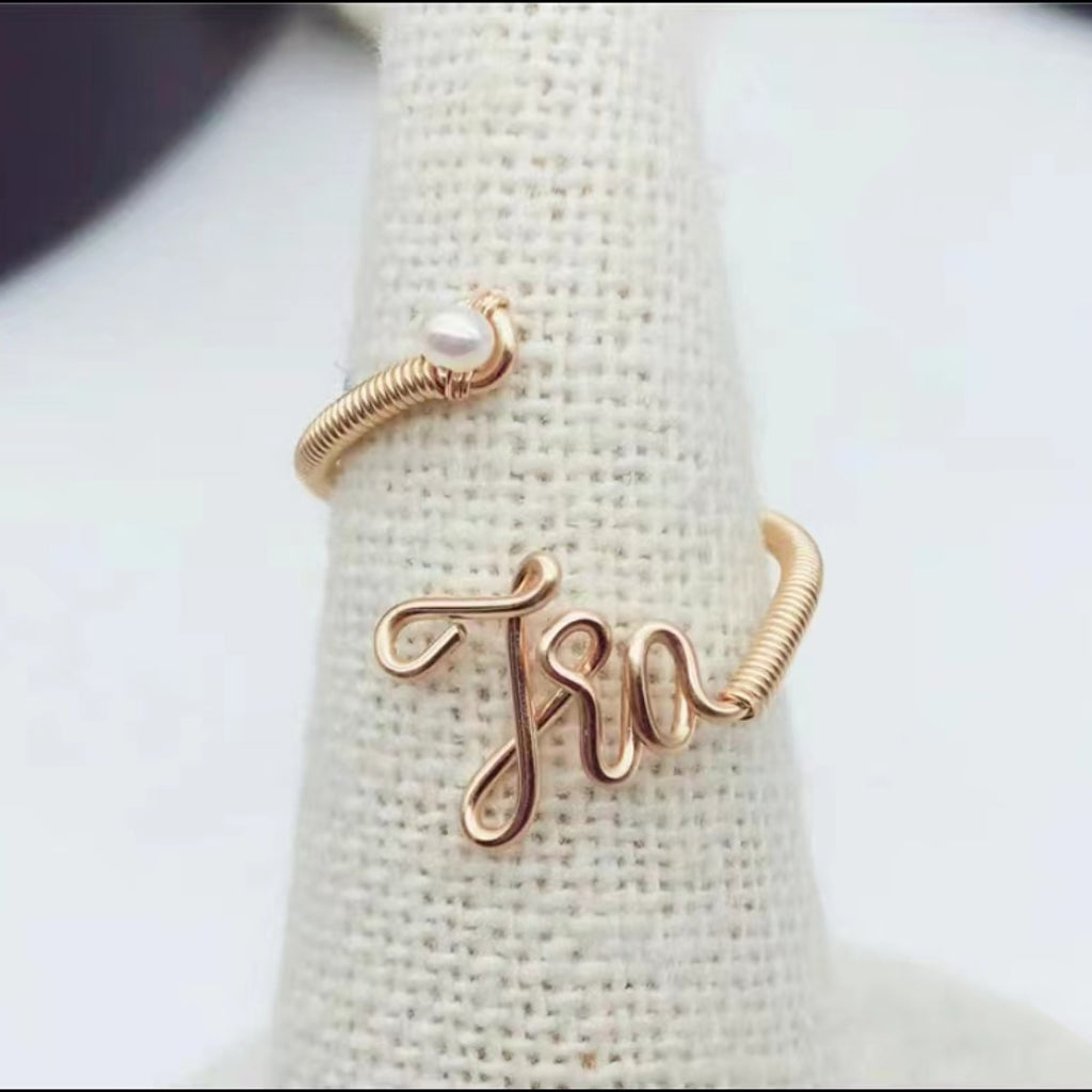 #174 Custom Wire Wrapped Name Ring