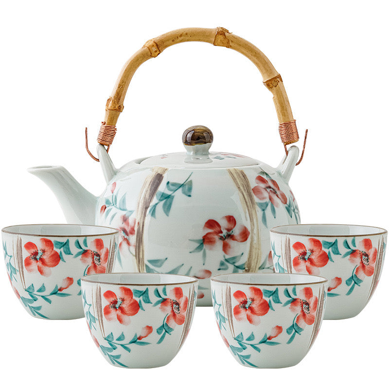 #159 Sakura Blossoms Porcelain Tea Pot
