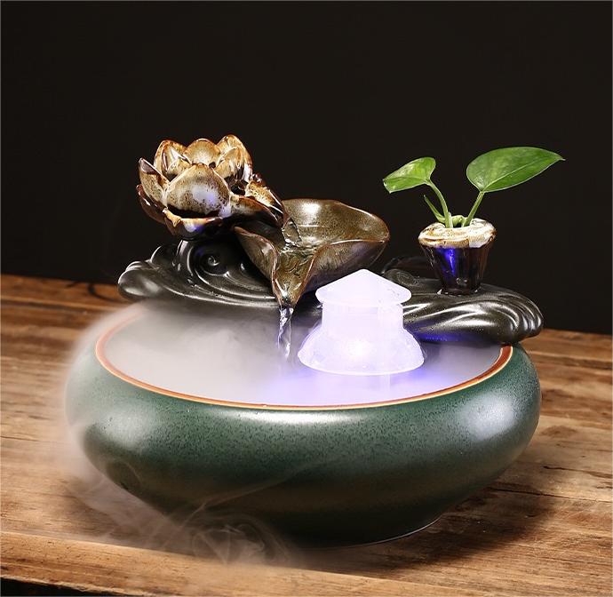 #090 Indoor Fountain Waterfall - Tabletop Fountain for The Garden Feng Shui Outdoor Patio Water Feature